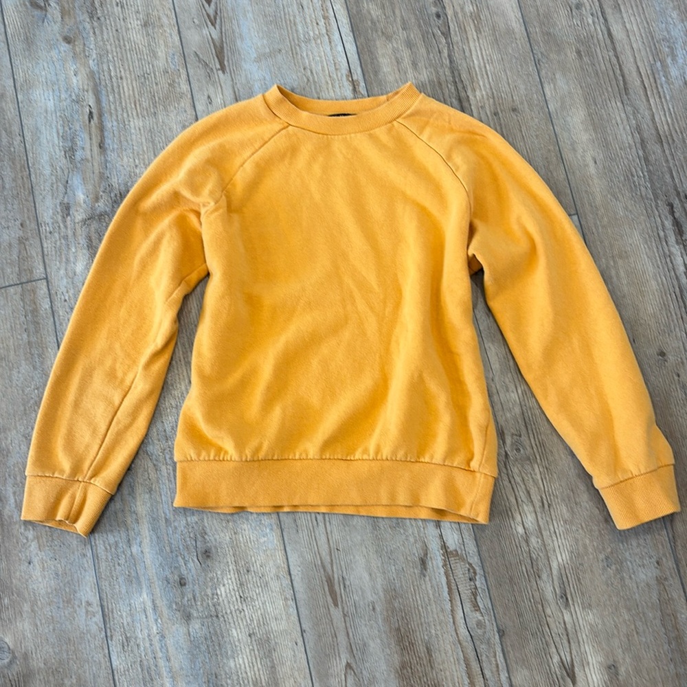 Mix Matchy Crewneck Fleece Sweatshirt 💗 Gold Mustard Yellow Size S
